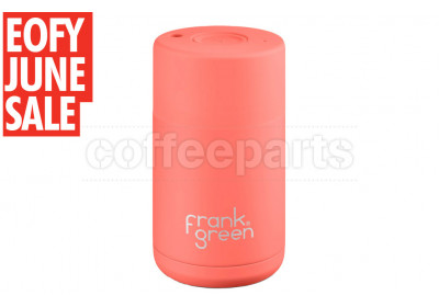 ﻿EOFY SALE Frank Green Ceramic Reusable Coffee Cup - 10oz / 295ml: Living Coral (Orange)