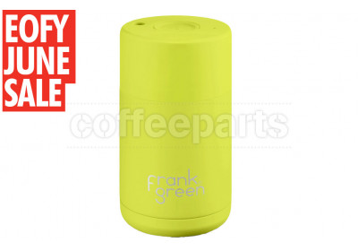﻿EOFY SALE Frank Green Ceramic Reusable Coffee Cup - 10oz / 295ml: Neon Yellow