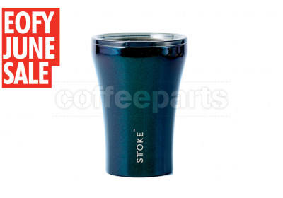 ﻿EOFY SALE Sttoke 8oz Ceramic Reusable Coffee Cup: Cosmic Green