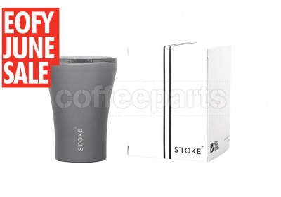 ﻿EOFY SALE Sttoke 8oz Grey Ceramic Reusable Coffee Cup