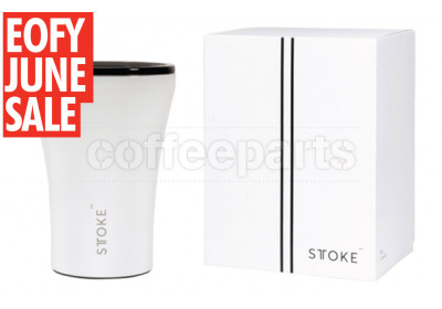 ﻿EOFY SALE Sttoke 8oz White Ceramic Reusable Coffee Cup