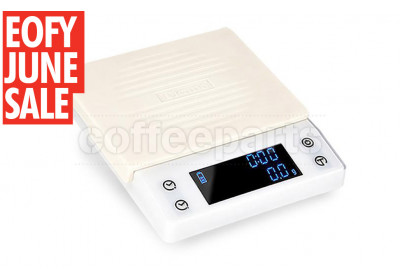 EOFY SALE Tiamo CT2000 Digital Scale with Timer: White 