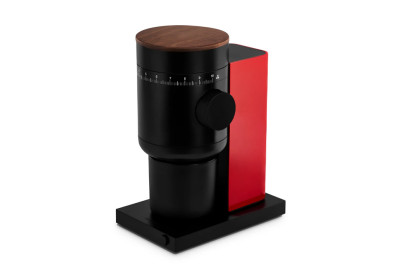 Fellow Opus 2 Conical Burr Grinder: Cherry Red/Walnut