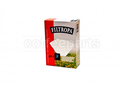 Filtropa #2 Bleached 40pk Filter Papers for V-Shaped Coffee Drippers