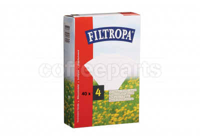 Filtropa #4 Bleached 40pk Filter Papers for V-Shaped Coffee Drippers