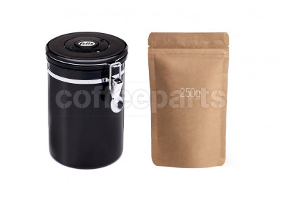 Friis Black Coffee Storage Vault with 250g Coffee