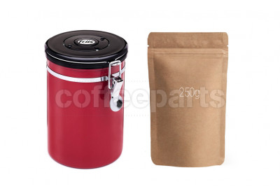 Friis Red Coffee Storage Vault with 250g Coffee