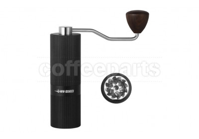 MHW Racing M1 Manual Coffee Grinder Black/Walnut 38mm Six Star Steel Burr