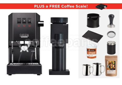 Gaggia Classic E24 / Bricks 01S Espresso Machine Package: Black