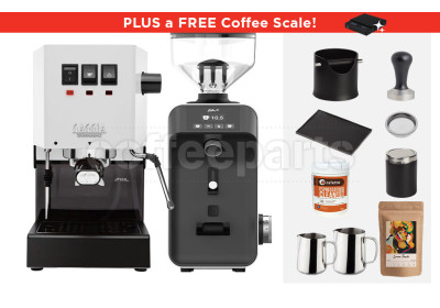 Gaggia Classic EVO PRO / Ceado Espresso Machine Package: White