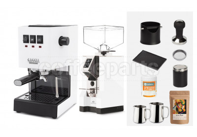 Gaggia Classic / Specialità Espresso Machine Package: White