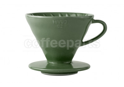 Hario 2-Cup V60 Ceramic Coffee Dripper: Dark Green 