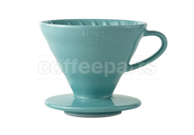 Hario 2-Cup V60 Ceramic Coffee Dripper: Teal Blue