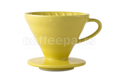 Hario 2-Cup V60 Ceramic Coffee Dripper: Yellow