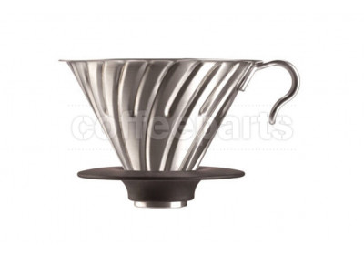 Hario 2-Cup V60 Stainless Steel Metal Coffee Dripper