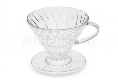 Hario 2-Cup V60 Clear Plastic Coffee Dripper: VD-02T