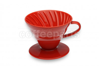 Hario 2-Cup V60 Red Ceramic Coffee Dripper