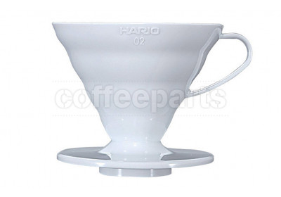 Hario 2-Cup V60 White Plastic Coffee Dripper