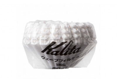 Kalita KWF-155 Wave Coffee Filters to fit Flat-Bottom Drippers (100 Pack)