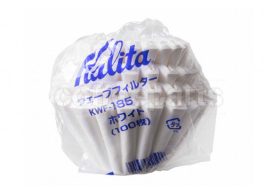 Kalita KWF-185 Wave Coffee Filters to fit Flat-Bottom Drippers (100 Pack)