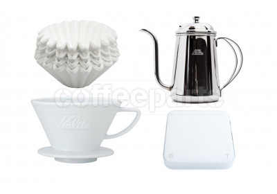 Kalita 185 Wave Set inc Kalita Kettle, Wave, Filters and Aciaia Pearl