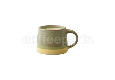 Kinto 110ml Porcelain Mug : Moss Green and Yellow