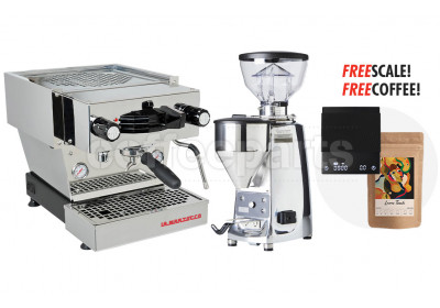 La Marzocco Mini/ Mazzer Mini B Espresso Coffee Machine Package: Silver 