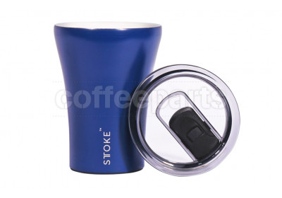 Sttoke 12oz Magnetic Blue Ceramic Reusable Coffee Cup
