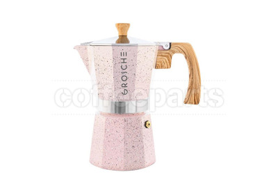 Grosche Milano Stone 6 Cup Stovetop Espresso Maker: Blush Pink