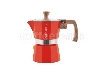 Grosche Milano 3 Cup Stovetop Espresso Maker: Red