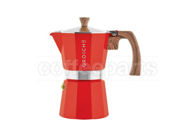 Grosche Milano 6 Cup Stovetop Espresso Maker: Red