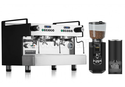 Rocket Boxer 2Gr (15A) Coffee Machine Package: Black