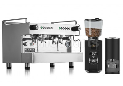 Rocket Boxer 2Gr (15A) Coffee Machine Package: Stainless