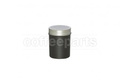 Rhino Plastic Chocolate Shaker with perforated holes: Black