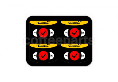 TempTag Stickon Milk Jug Thermometer TRI Yellow x 4 Stickers