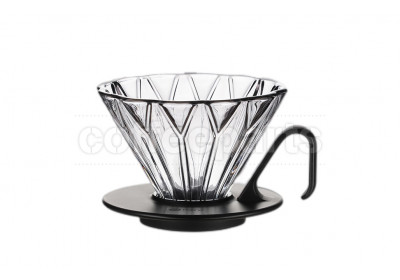 zeroHero Prisma 1-2 Cup Glass Dripper: Black