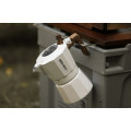 Stylish MHW Double Valve Moka Pot 180ml White brewing coffee.