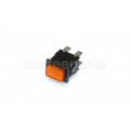 Orange 2-pole luminous switch