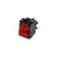 Red 2-pole luminous switch