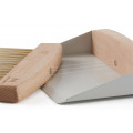 Muvna Coffee Grounds Pan & Brush: White