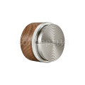 Muvna Solid Wood Tamper: 53mm Walnut Threaded Bottom