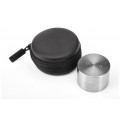 Acaia 500g Calibration Weight displayed with a protective case.