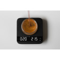 Acaia Lunar 2022 espresso scale in use during coffee brewing.  