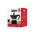 Bialetti 3 Cup Moka Express, sleek black espresso maker package.