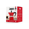 Bialetti 3 Cup Moka Express Stove Top Coffee Maker: Red