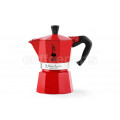 Bialetti Moka Express 3 cup coffee maker in red.