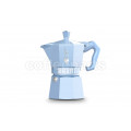 Bialetti 3 Cup Moka Exclusive Stove Top Coffee Maker: Light Blue