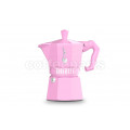 Bialetti 3 Cup Moka Exclusive Stove Top Coffee Maker: Pink