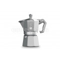 Bialetti 3 Cup Moka Exclusive Stove Top Coffee Maker: Silver