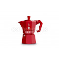 Bialetti 3 Cup Moka Exclusive Stove Top Coffee Maker: Red
